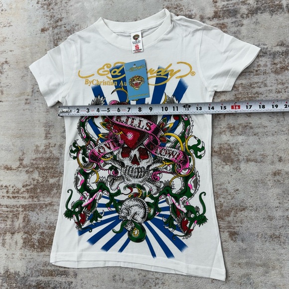 2000s Ed Hardy Christian Audigier Vintage Graphic Tees size S/M/L - Picture 9 of 12